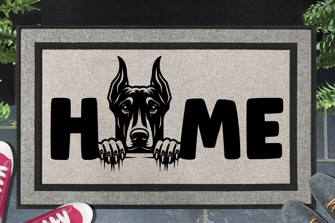 Doberman Home Doormat All-Weather Welcome Mat 18